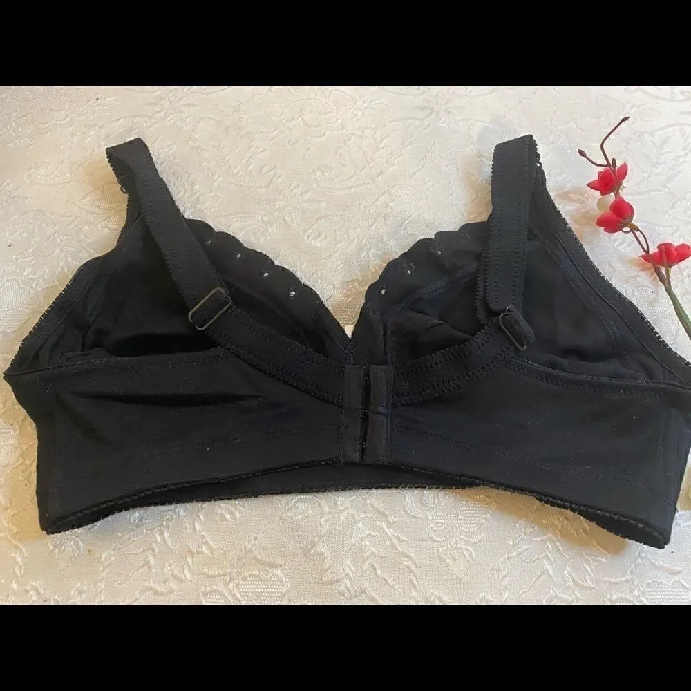 🎀Lynda’s world fashion embroidery floral Bra 36D